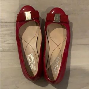 Red Ferragamo Flats size 6